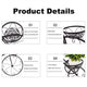Iron Tricycle Plant Stand Pot Holder Black Solid Pattern – view 10