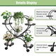 Rolling Metal Plant Stand Indoor Outdoor Garden Display Shelf – view 6