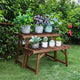 Pine Wood 3pcs Plant Stand Ladder Garden Flower Display – view 3