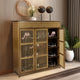 Wooden Shoe Rack XL 4 Tier 3 Doors Drawers Shelves Cabinet Organizer – view 3