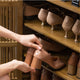 Wooden Shoe Rack XL 4 Tier 3 Doors Drawers Shelves Cabinet Organizer – view 6