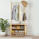 Bamboo Clothes Rack Coat Stand 168cm High Polish 53cm Length – view 3