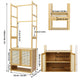 Bamboo Clothes Rack Coat Stand 168cm High Polish 53cm Length – view 5