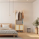 Bamboo Clothes Rack Coat Stand 168cm High Polish 53cm Length – view 8