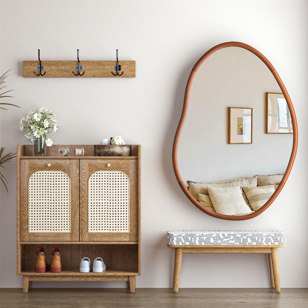 Large Art Deco Asymmetrical Wall Mirror 74.3x110cm