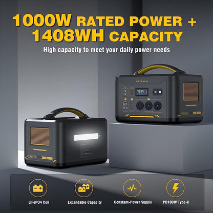 Jump 1000 1000W 1408Wh Power Station + 110W Solar Panel