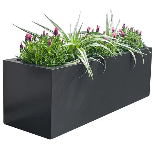 Metal Designer Planter Box 900 x 300 x 300mm Charcoal – view 2