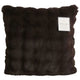Luxe faux fur cushion 55 x 55cm dark brown – view 2