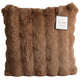 Luxe Faux Fur Cushion 55 x 55cm Light Brown – view 3