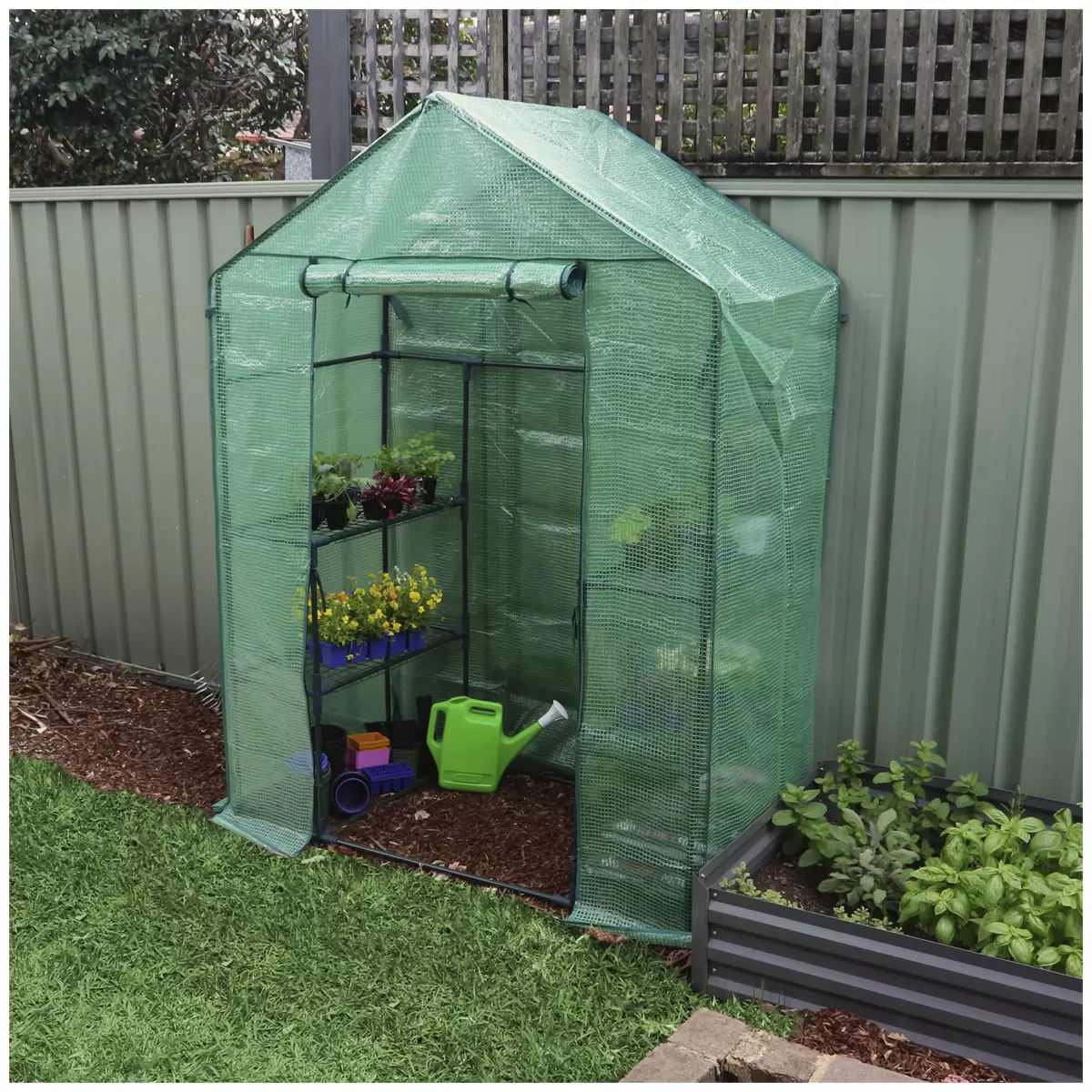 Walk-in Greenhouse 2 Tier Twin Pack, 195 x 143 x 73 cm