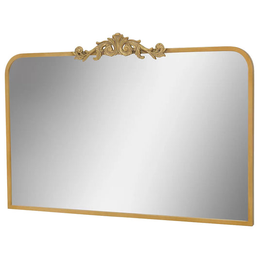Wall mirror Decorative cast iron scroll applique – view 2