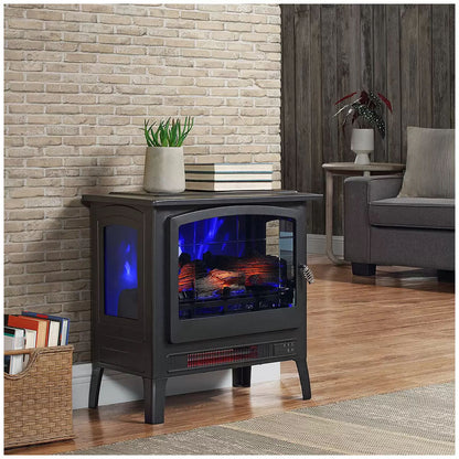 Infrared electric fireplace stove heater