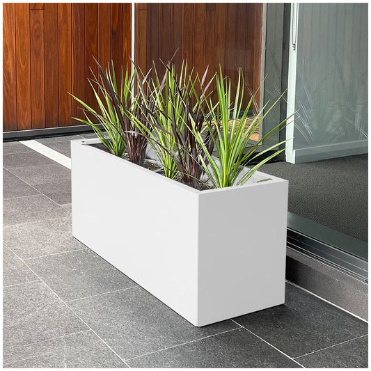 Designer Planter Box 900 x 340 x 400mm Vibrant White – view 2