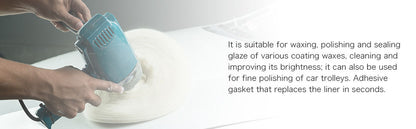 2 in 1 Car Foam Drill Kit (39 Pieces) - Reusable Wool & Sponge Pads, Polishing & Waxing, V178-83089
