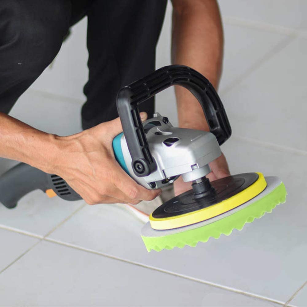 2 in 1 Car Foam Drill Kit (39 Pieces) - Reusable Wool & Sponge Pads, Polishing & Waxing, V178-83089