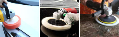 2 in 1 Car Foam Drill Kit (39 Pieces) - Reusable Wool & Sponge Pads, Polishing & Waxing, V178-83089