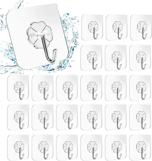 24 Packs Heavy Duty Adhesive Hooks Kitchen Wall Hooks - Auzzistore
