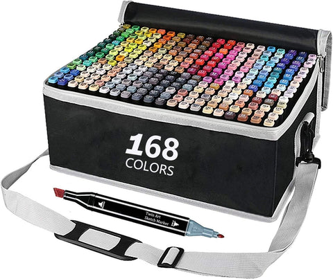 168 Colours Graffiti Pen Permanent Marker Pens Set for Adults and Children - Auzzistore