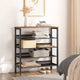 5-Tier Shoe Rack, Industrial Shoe Organizer Storage Bench – view 7
