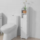 Toilet Paper Holder with Storage, Freestanding Cabinet, Toilet Brush Holder and Toilet Paper Dispenser 20x100x18 cm – view 2