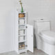 Toilet Paper Holder with Storage, Freestanding Cabinet, Toilet Brush Holder and Toilet Paper Dispenser 20x100x18 cm – view 4