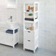 Freestanding Tall Cabinet with Standing Shelves and Drawers – view 6 - Auzzistore