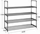 4-Tier Stainless Steel Shoe Rack Storage Organizer to Hold up to 20 Pairs of Shoes (80cm, Black) – view 2