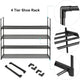 4-Tier Stainless Steel Shoe Rack Storage Organizer to Hold up to 20 Pairs of Shoes (80cm, Black) – view 3
