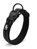 ZAP Heavy Duty Dog Collar TLC5011-3 Black S, Safety Lock, Stainless Steel O Ring, 3M Reflective