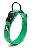 ZAP Heavy Duty Reflective Dog Collar TLC5011-60 Green M with Safety Lock & 3M Reflectors