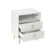 Amelia Modern LED Bedside table with USB and power socket white x 2 – view 3
