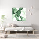 Wall Art 70cmx70cm Tropical Leaves Square Size White Frame Canvas – view 3