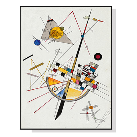 Wall Art 50cmx70cm Delicate Tension By Wassily Kandinsky Black Frame Canvas - Auzzistore