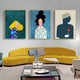 Wall Art 60cmx90cm Modern Figure 3 Sets Gold Frame Canvas – view 3