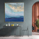 Wall Art 50cmx50cm Abstract gold blue square size Gold Frame Canvas – view 4