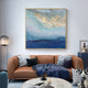 Wall Art 60cmx60cm Abstract gold blue square size Gold Frame Canvas – view 2