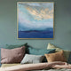 Wall Art 70cmx70cm Abstract gold blue square size Gold Frame Canvas – view 3