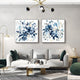 Wall Art 70cmx70cm Indigo Garden By Carol Robinson 2 Sets Black Frame Canvas – view 3