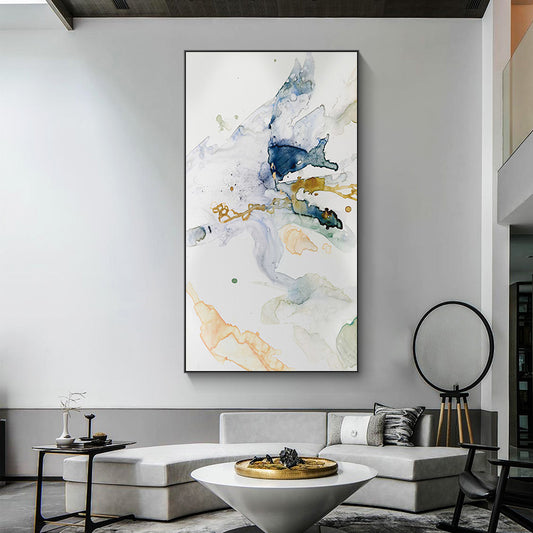 Wall Art 40cmx80cm Abstract Watercolour Style Black Frame Canvas – view 2 - Auzzistore