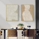 Wall Art 50cmx70cm Abstract Line 2 Sets Gold Frame Canvas – view 2