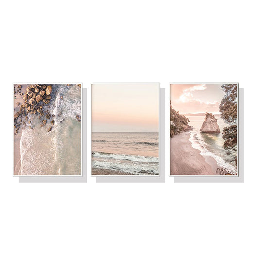 Wall Art 60cmx90cm Amazing Newzealand 3 Sets White Frame Canvas - Auzzistore