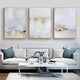 Wall Art 40cmx60cm Abstract golden white 3 Sets Gold Frame Canvas – view 2