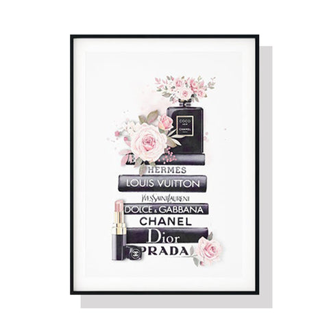 Wall Art 60cmx90cm Fashion Book Black Frame Canvas - Auzzistore