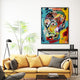 Wall Art 60cmx90cm Pop Art Head Black Frame Canvas – view 3