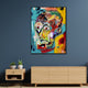 Wall Art 70cmx100cm Pop Art Head Black Frame Canvas – view 2