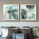 Wall Art 70cmx70cm Marbled Green 2 Sets Gold Frame Canvas – view 3