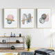 Wall Art 40cmx60cm Blush Pink Watercolor 3 Sets Gold Frame Canvas – view 2