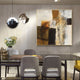 Wall Art 60cmx60cm Abstract gold brown painting style Gold Frame Canvas – view 2