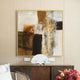 Wall Art 60cmx60cm Abstract gold brown painting style Gold Frame Canvas – view 3