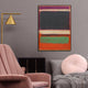 Wall Art 50cmx70cm Black Orange Green By Mark Rothko Black Frame Canvas – view 3